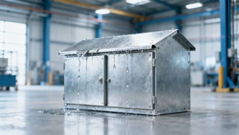 When is a gal steel sheet suitable for outdoor enclosures?