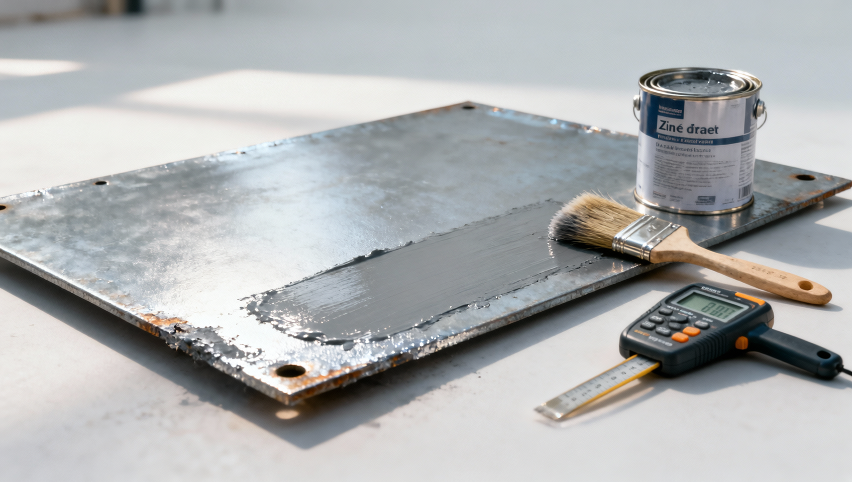 How can damaged galvanized sheet coating be repaired on site?