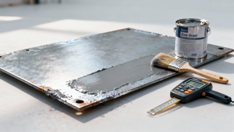 How can damaged galvanized sheet coating be repaired on site?
