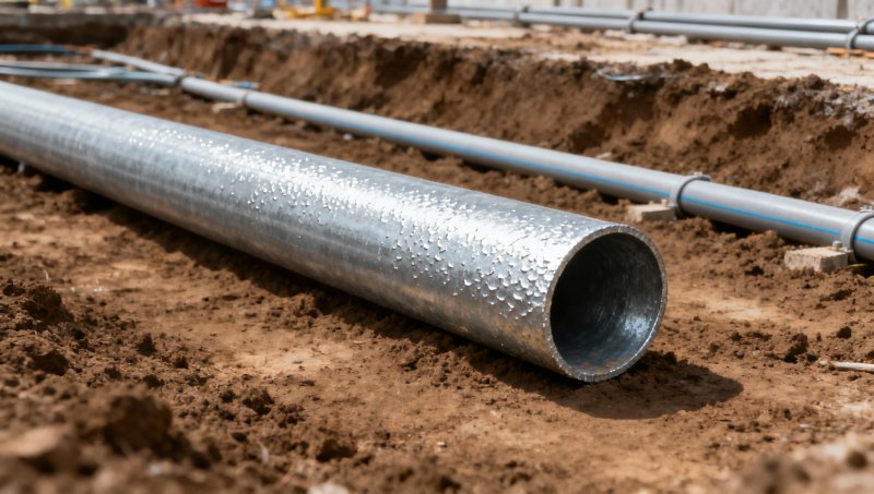 What minimum zinc coating weight is required for hot diped-galvanized pipe used in buried telecom ducts? What minimum zinc coating weight is required for hot diped-galvanized pipe used in buried telecom ducts?