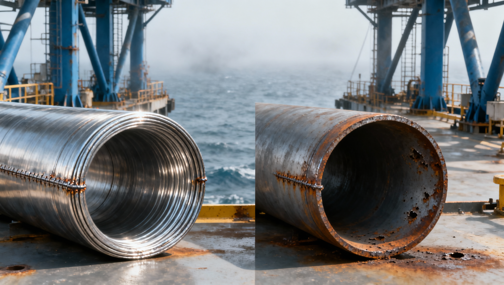 Por que os tubos de bobina de aço falham em ambientes offshore: mecanismos de corrosão, atualizações de materiais (ASTM A106 vs. ASTM A312) e protocolos de teste Por que os tubos de bobina de aço falham em ambientes offshore: mecanismos de corrosão, atualizações de materiais (ASTM A106 vs. ASTM A312) e protocolos de teste