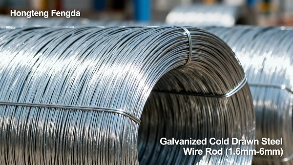 سلك فولاذي مدهون بالزنك مرسوم على البارد عالي الجودة (1.6 مم - 6 مم)