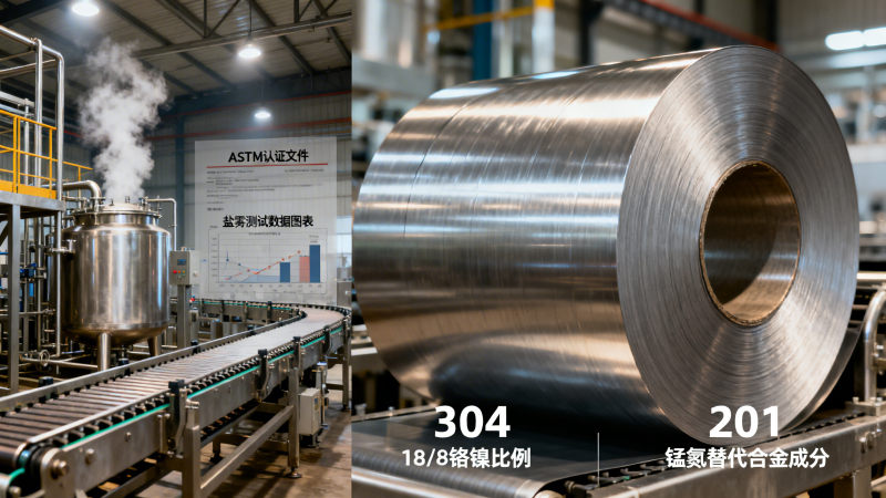 201 vs 304 Stainless Steel Cost for Food Industry: Corrosion Resistance vs Budget Trade-offs