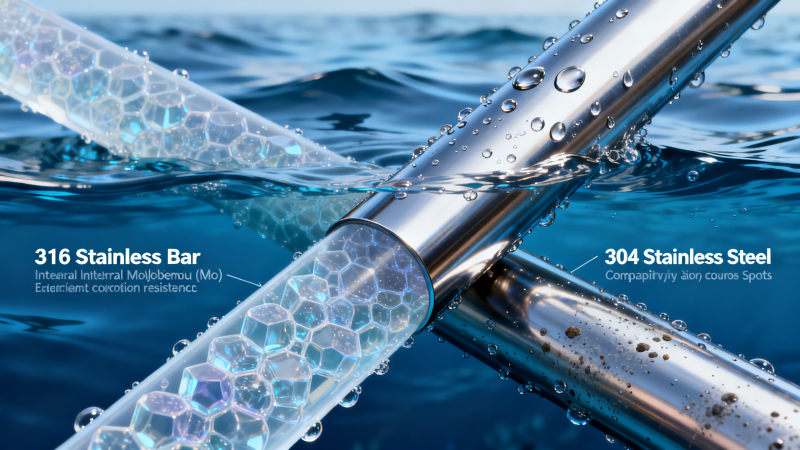 Stainless Steel Bar for Marine Applications: Why 316 Outperforms 304 in Saltwater Environments — Technical Comparison Stainless Steel Bar for Marine Applications: Why 316 Outperforms 304 in Saltwater Environments — Technical Comparison