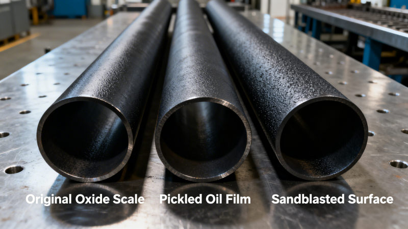 Metal pipe black surface finish options: Mill scale, pickled & oiled, or shot-blasted — which suits your fabrication line?