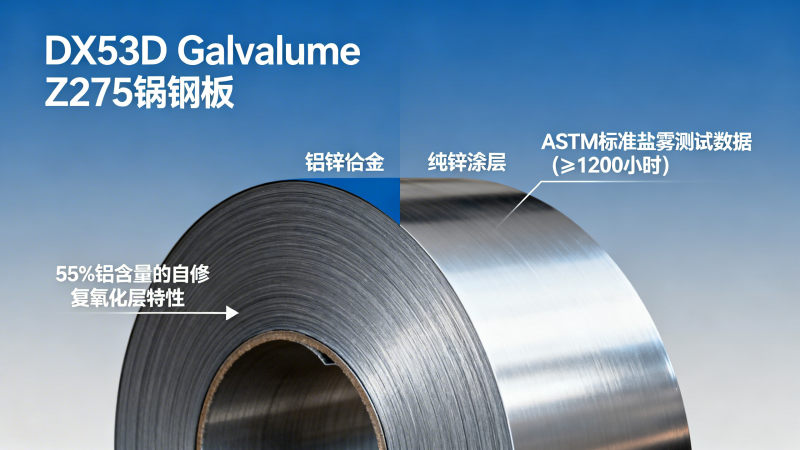 DX53D Galvalume Steel Coil for construction projects: Corrosion resistance data vs