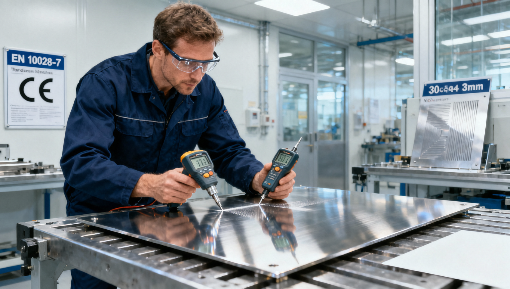 What documentation must a flat plate stainless steel supplier in Europe provide for CE marking under EU Construction Products Regulation?