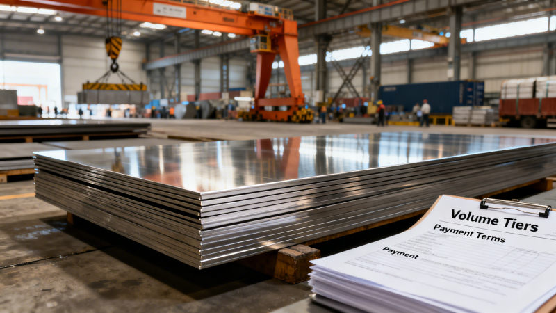 How Indian distributors negotiate ss sheets price in India with mills — volume tiers, payment terms, and penalty clauses that matter
