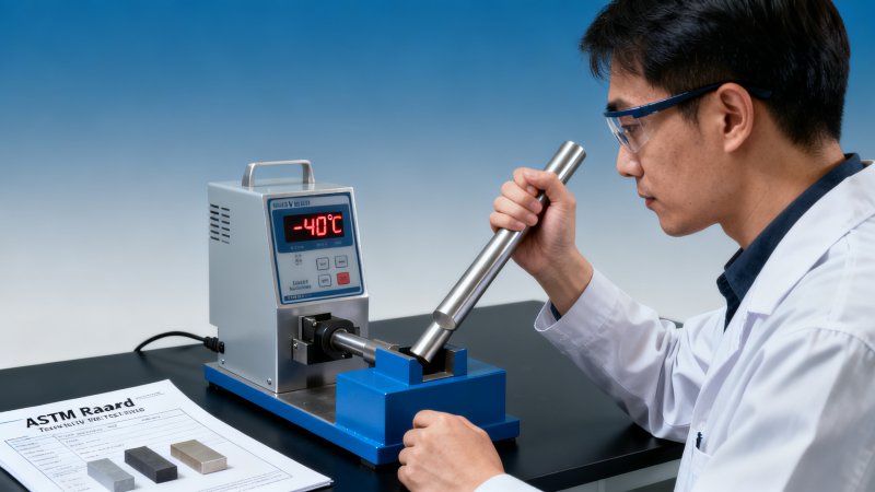 What happens if stainless round bar for automotive industry fails Charpy V-notch testing at -40°C?