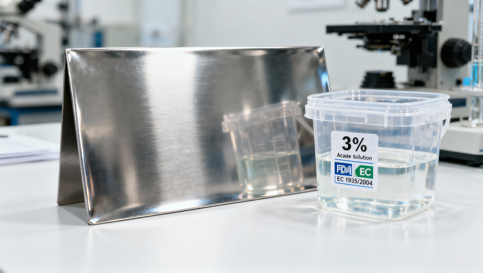 Can sst plate for food processing industry pass FDA and EC 1935/2004 compliance without surface passivation?