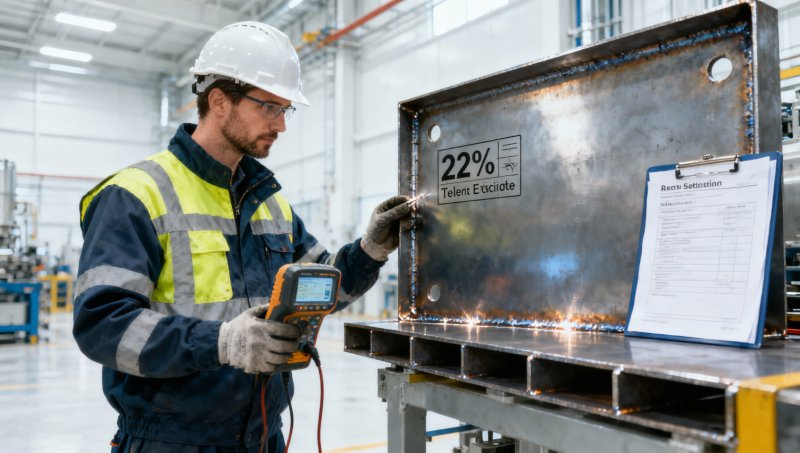 Why angle plate steel for manufacturing must specify tensile elongation ≥22% to avoid brittle fracture in robotic welding cells