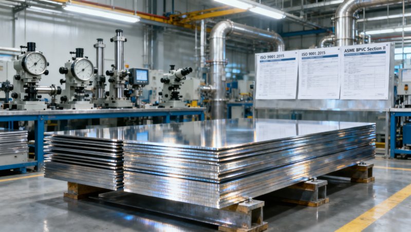 Is your corrosion-resistant plate supplier in the Middle East certified to ISO 9001:2015 and ASME BPVC Section II?