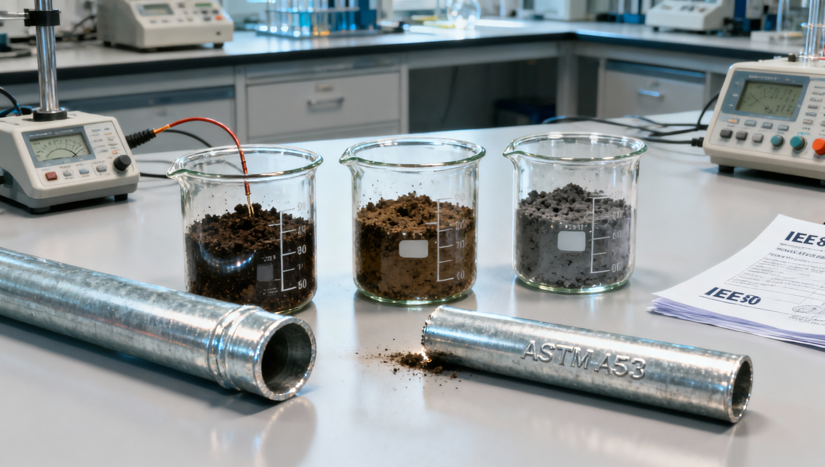 Electrical galvanized conduit grounding performance: Measured resistance values across 3 soil pH levels (2026 lab report)