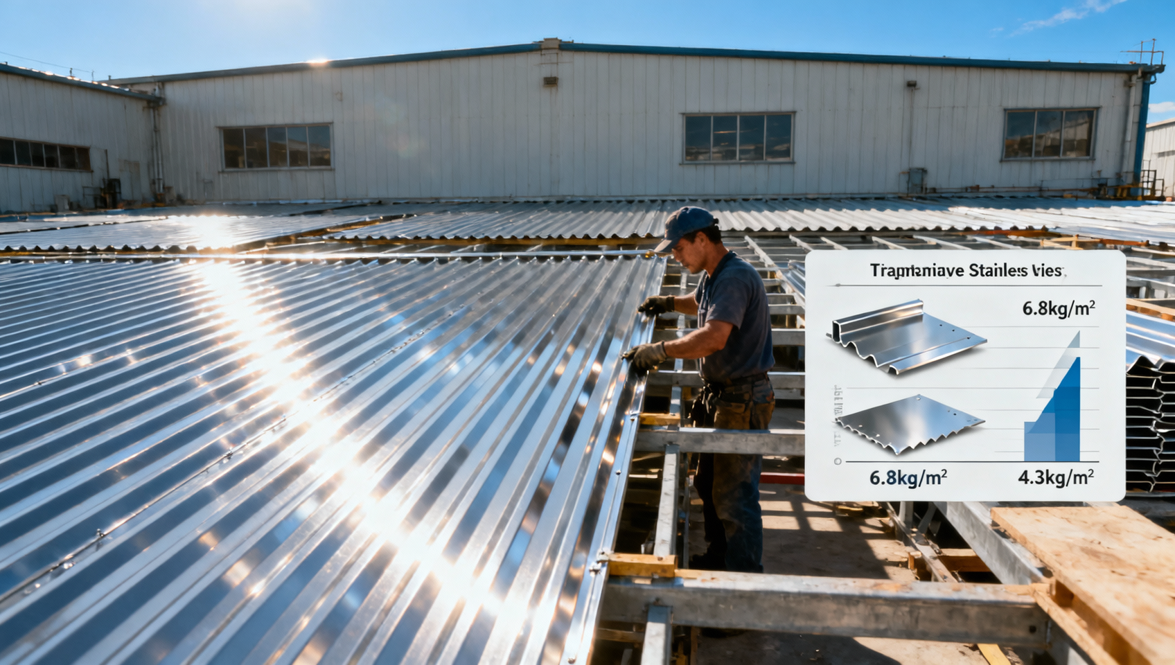 How stainless steel corrugated sheet lightweight reduces onsite labor hours by 27% during warehouse roof installation