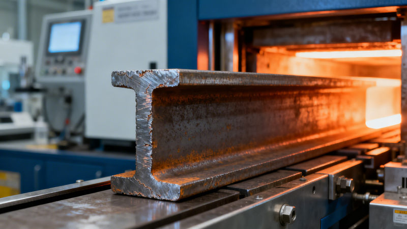 What happens to hot rolled I beam for heavy equipment when exposed to cyclic thermal stress above 250°C for >1,200 hours