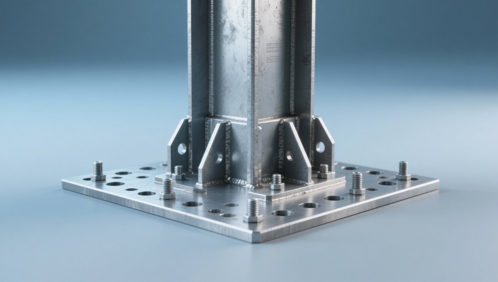 Steel structure construction for industrial plants: How column base plate design affects foundation cost savings