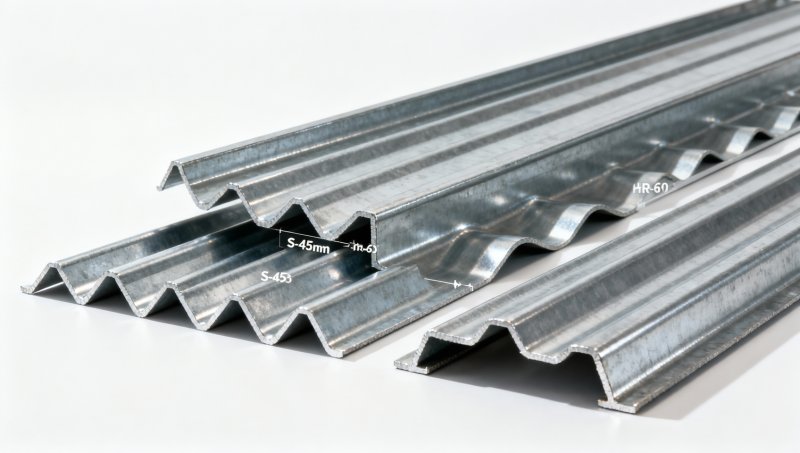 Corrugated steel sheet load capacity charts for 1