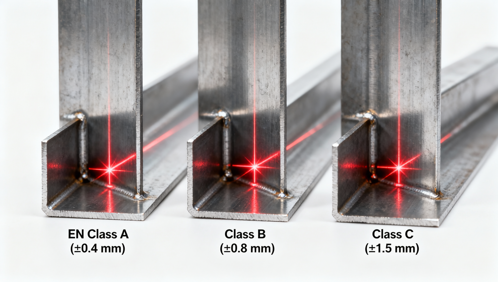 Why steel metal angle dimensions must match tolerance classes for welding