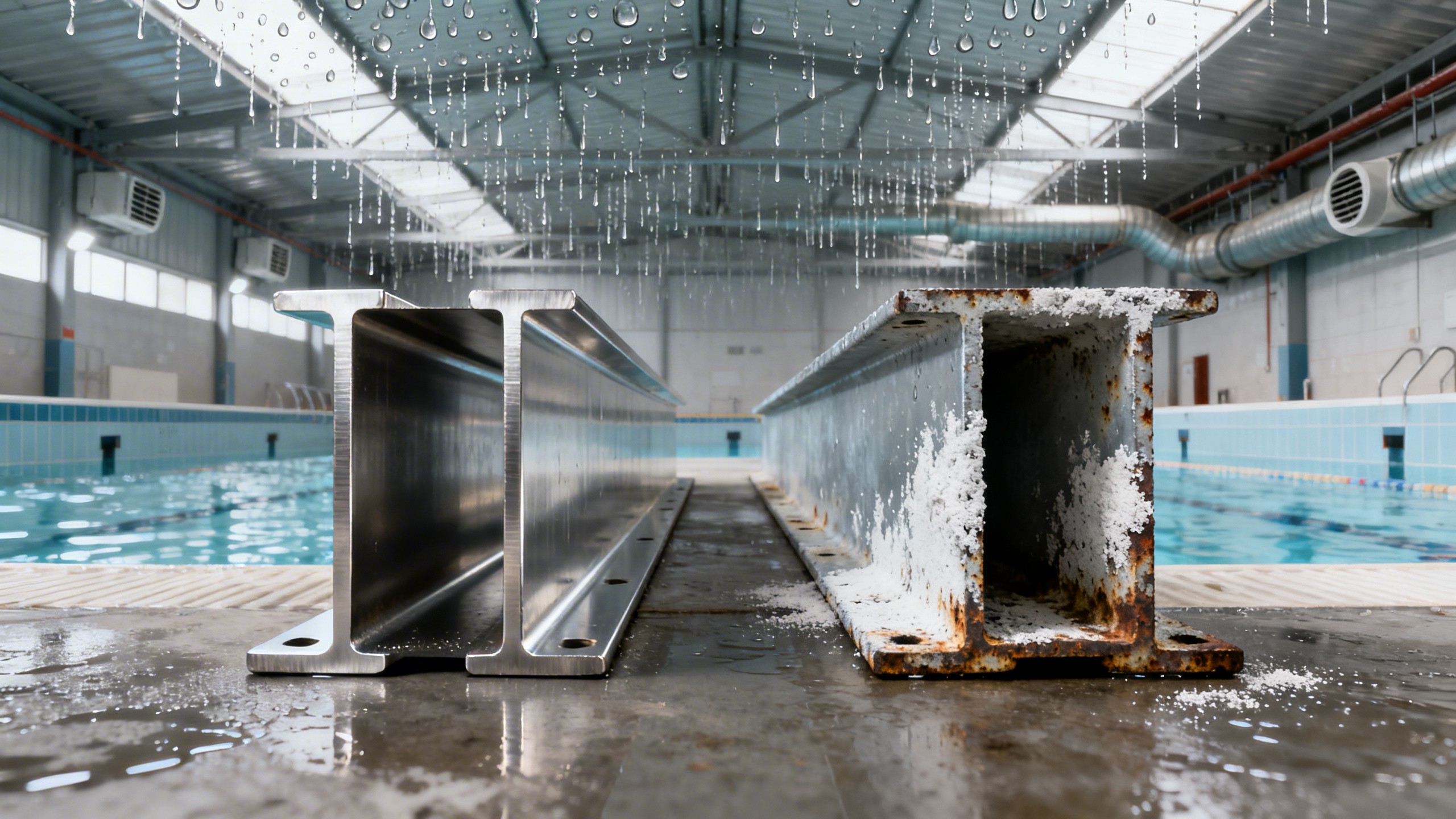 Galvanized steel isn’t always corrosion-proof — especially in high-humidity indoor zones