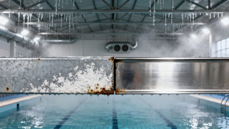 Galvanized steel isn’t always corrosion-proof — especially in high-humidity indoor zones