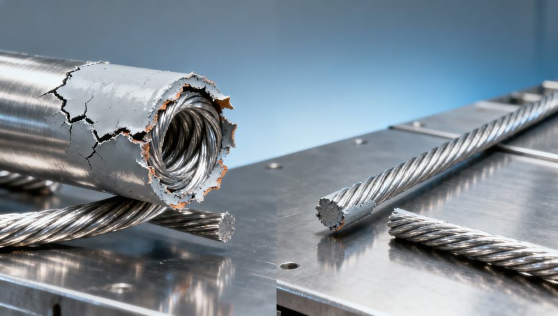 When coated stainless steel wire loses adhesion after thermal cycling: A real-world failure pattern