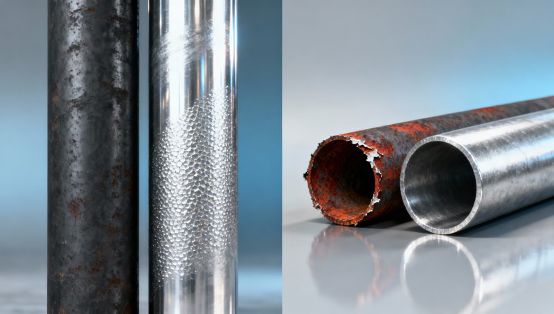 Galvanized pipe steel vs