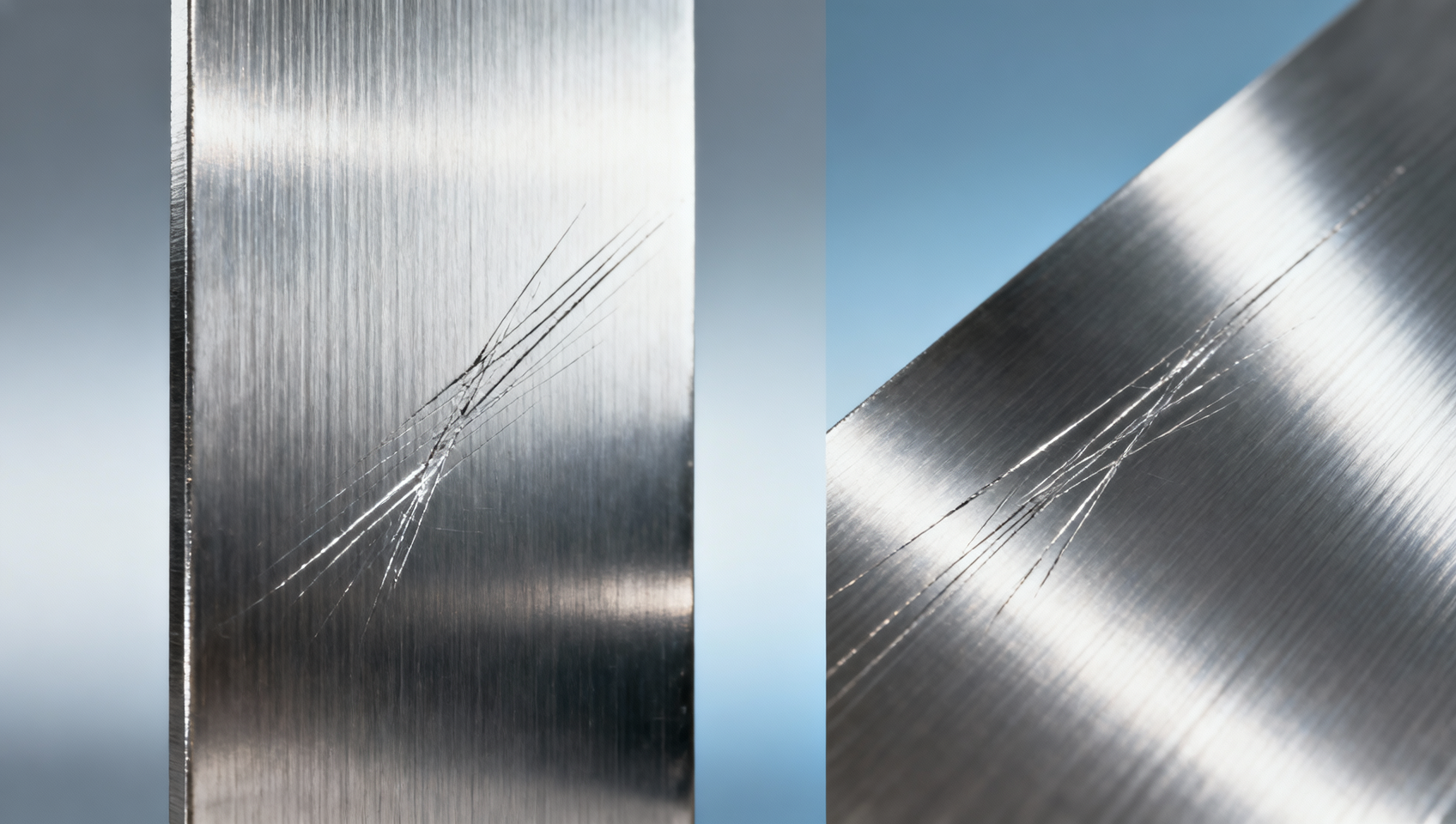 Brushed stainless steel plate shows more visible scratches than expected—why?