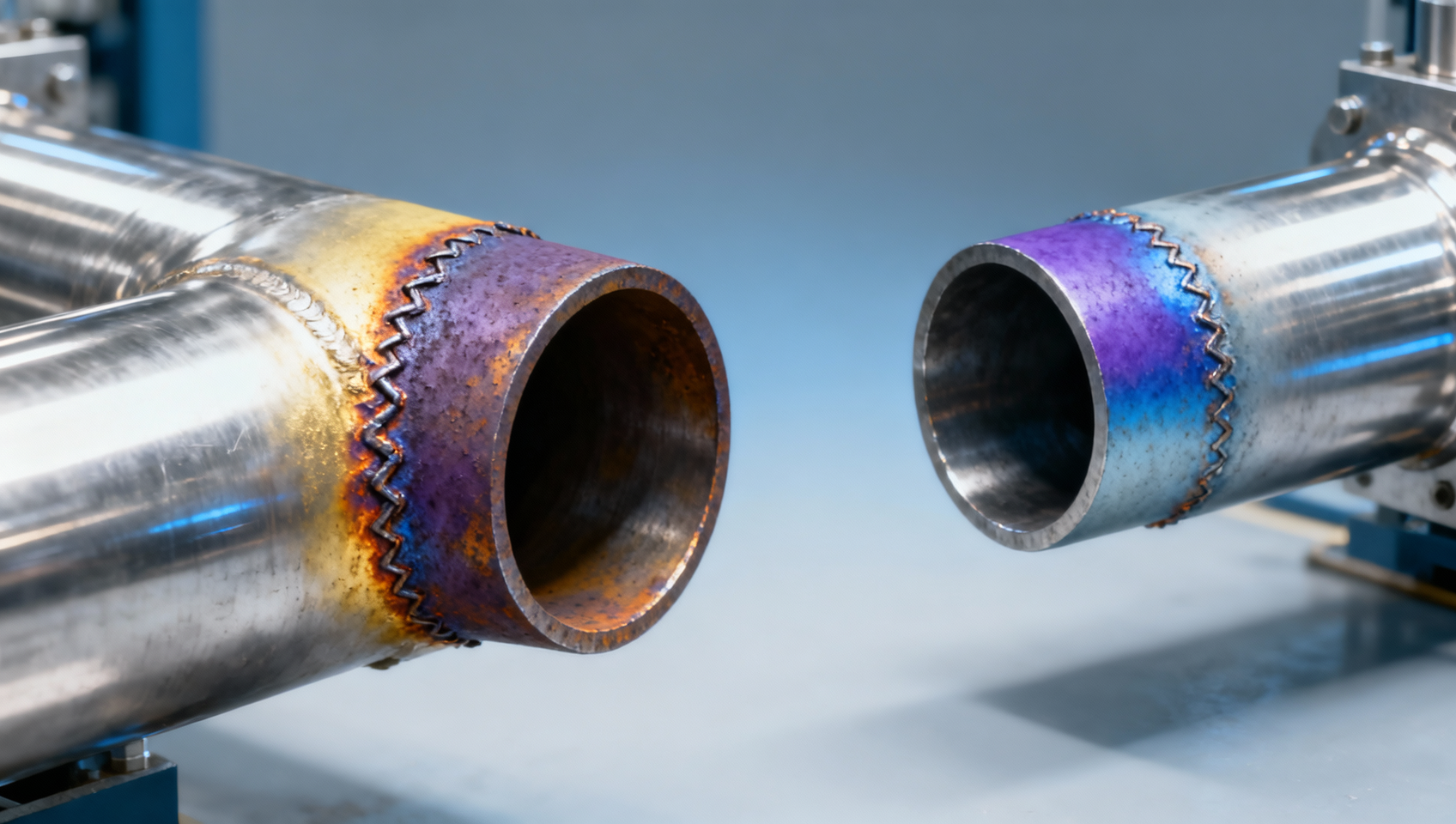 SUS pipe heat tint discoloration—does it always indicate compromised passivation layer?