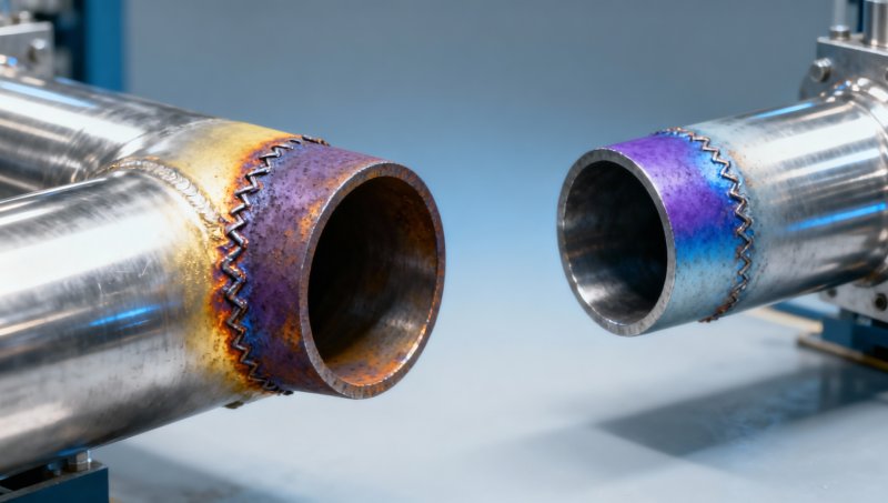 SUS pipe heat tint discoloration—does it always indicate compromised passivation layer?