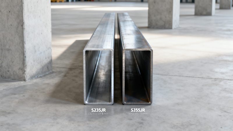 S235JR steel vs S355JR: When does yield strength actually matter on site?