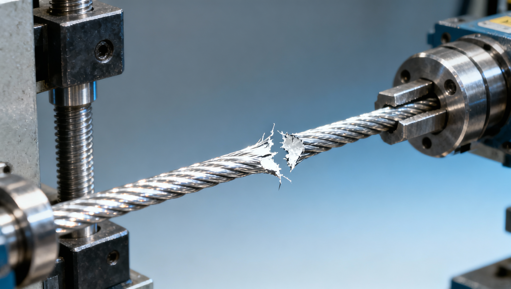 Stainless steel wire breaks unexpectedly during tension tests—common causes
