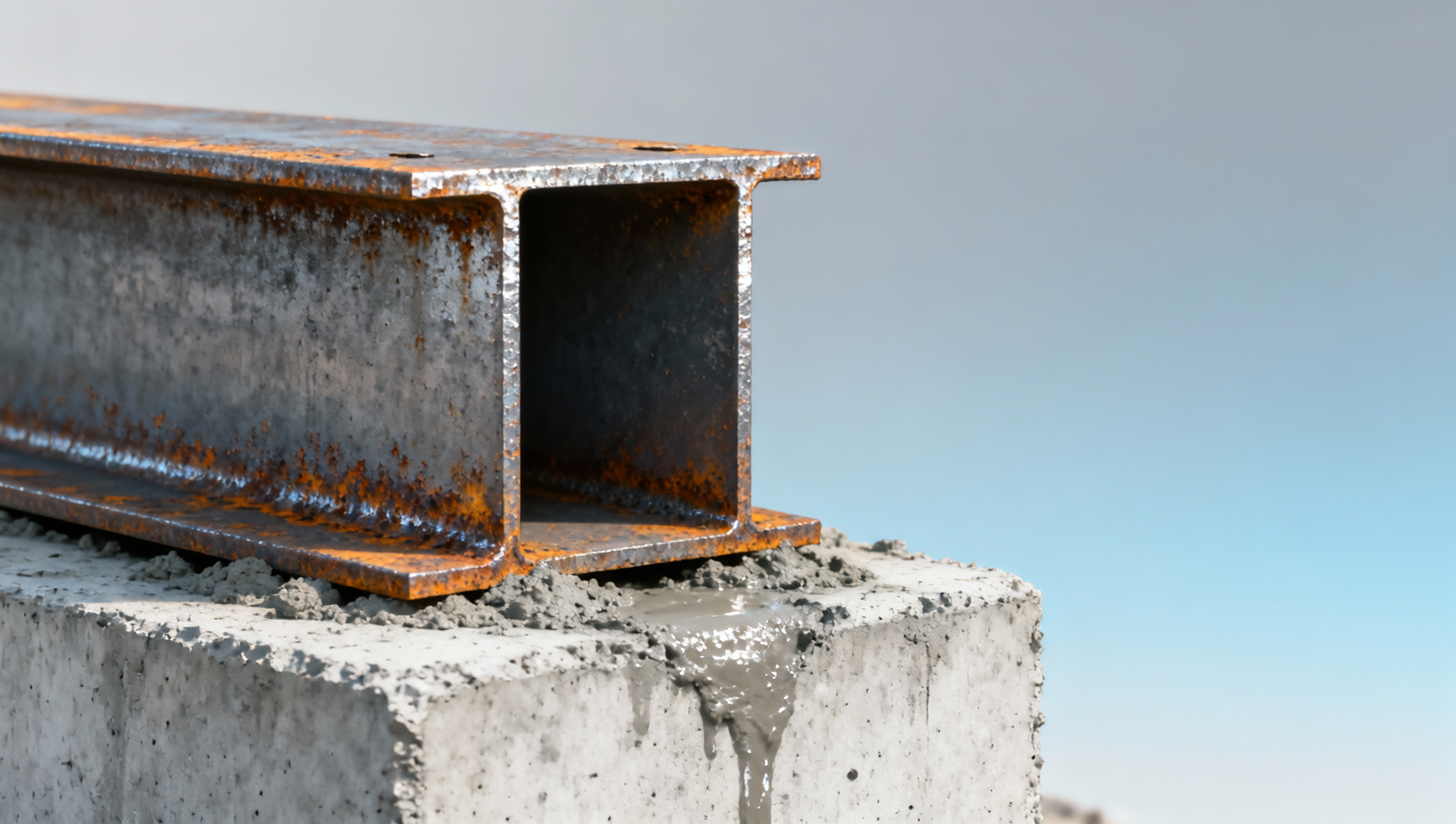 Hot dip galvanized steel loses zinc layer faster near concrete foundations