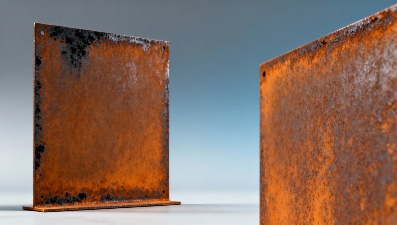 Corten steel plate rust pattern: expected or a sign of premature failure?