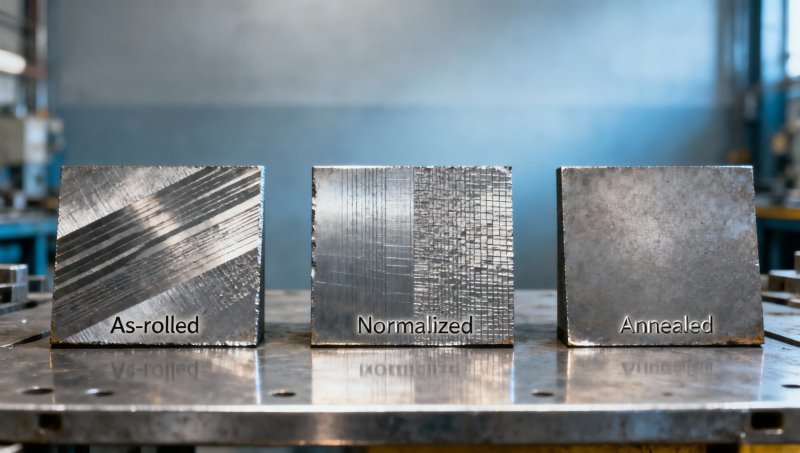 Carbon steel plate heat treatment status affects machinability more than grade alone