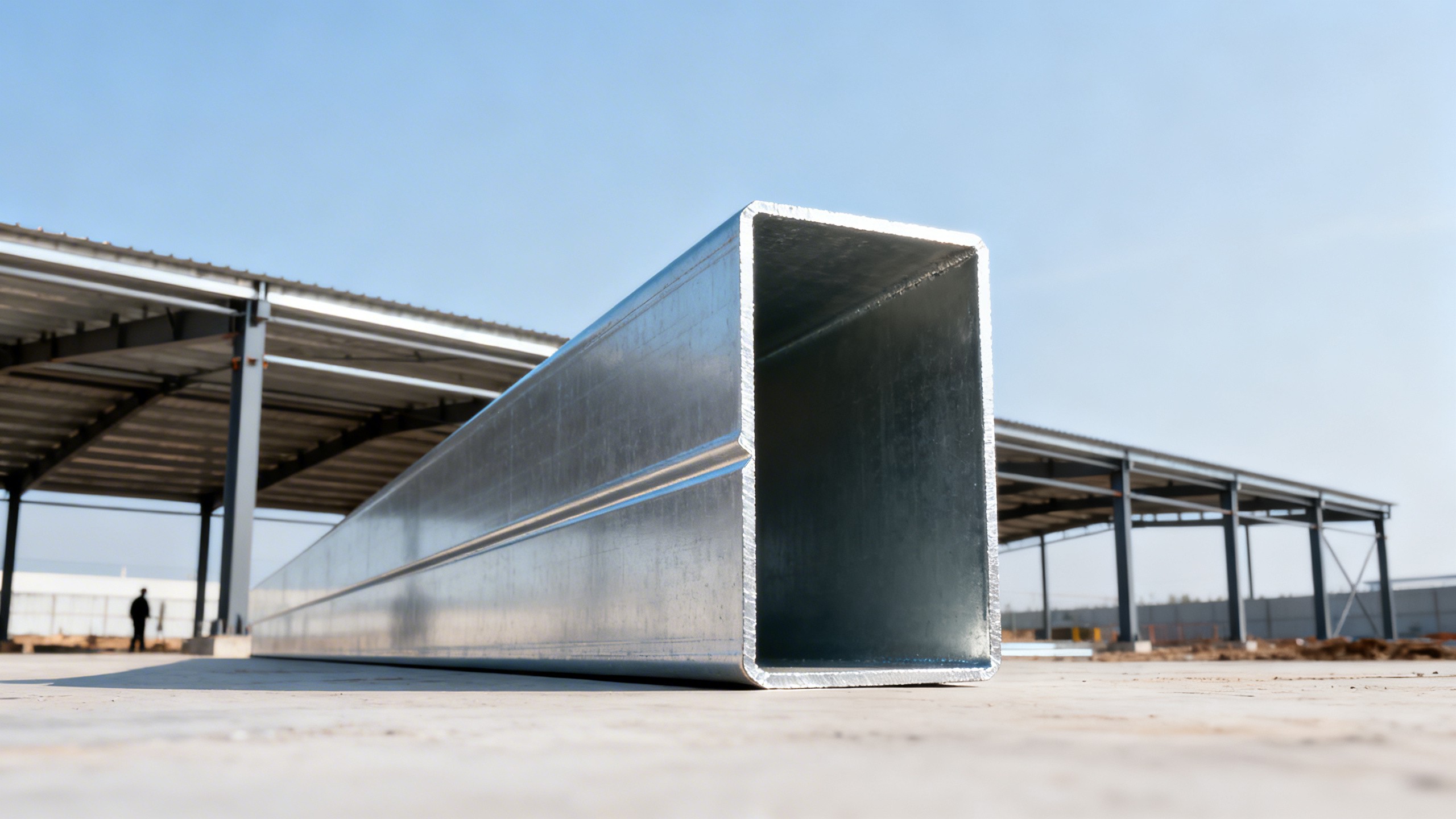 Lightweight steel tube: Why stiffness—not just weight—determines deflection in long-span canopies