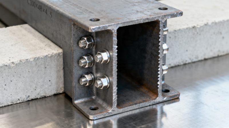 Channel steel load capacity drops 18% when bolted at non-standard spacing