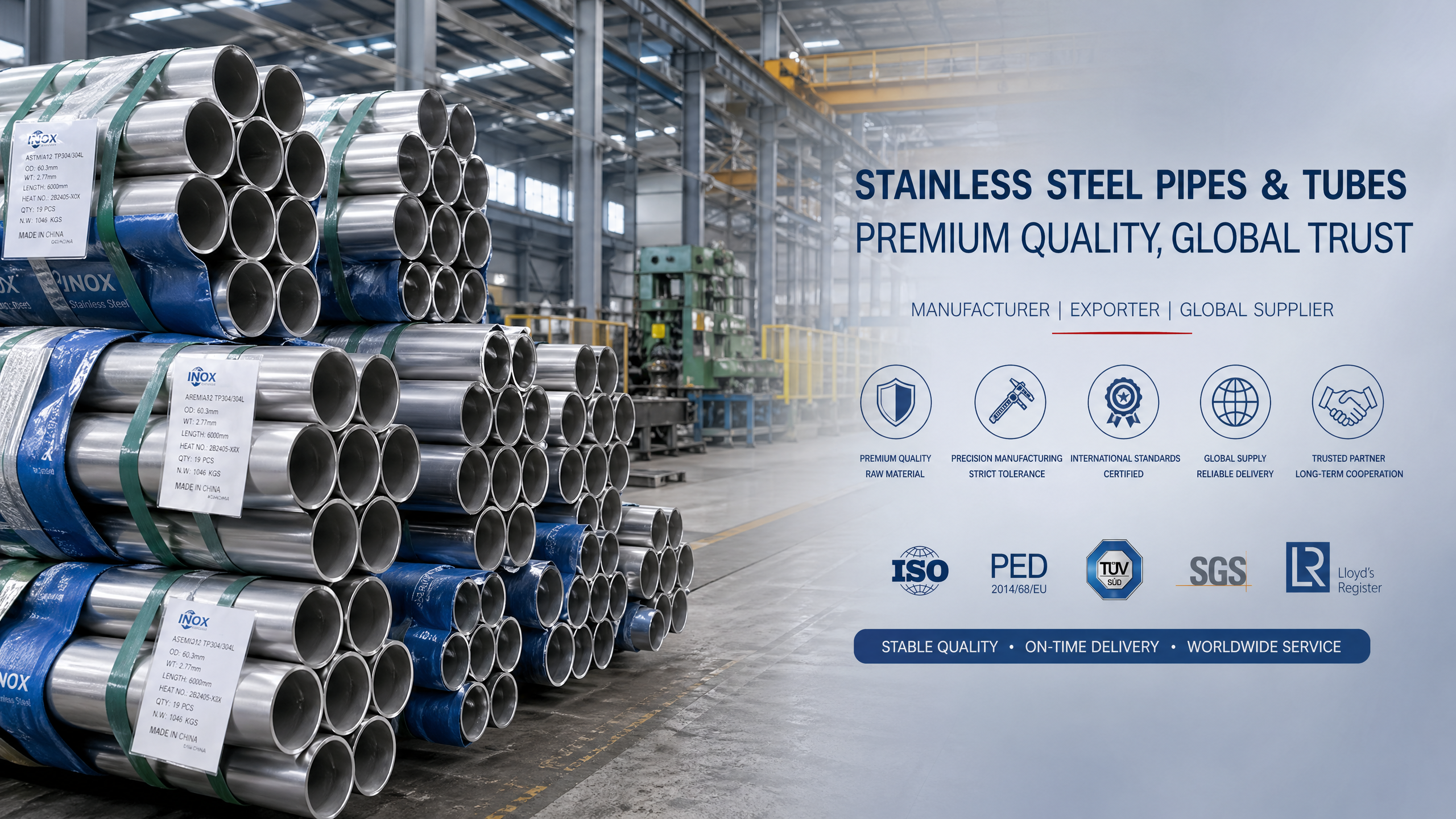 What makes a reliable stainless steel pipe exporter?