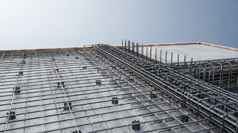 Rebar for concrete slab: where cracking often starts