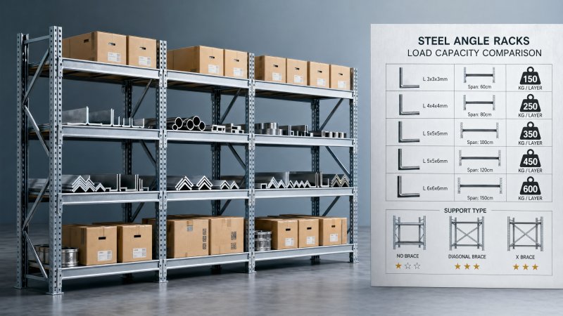 Angle iron for shelving: load limits people misjudge