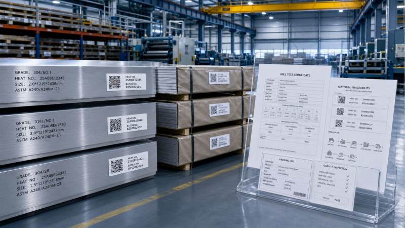 How stainless steel plate suppliers handle quality traceability