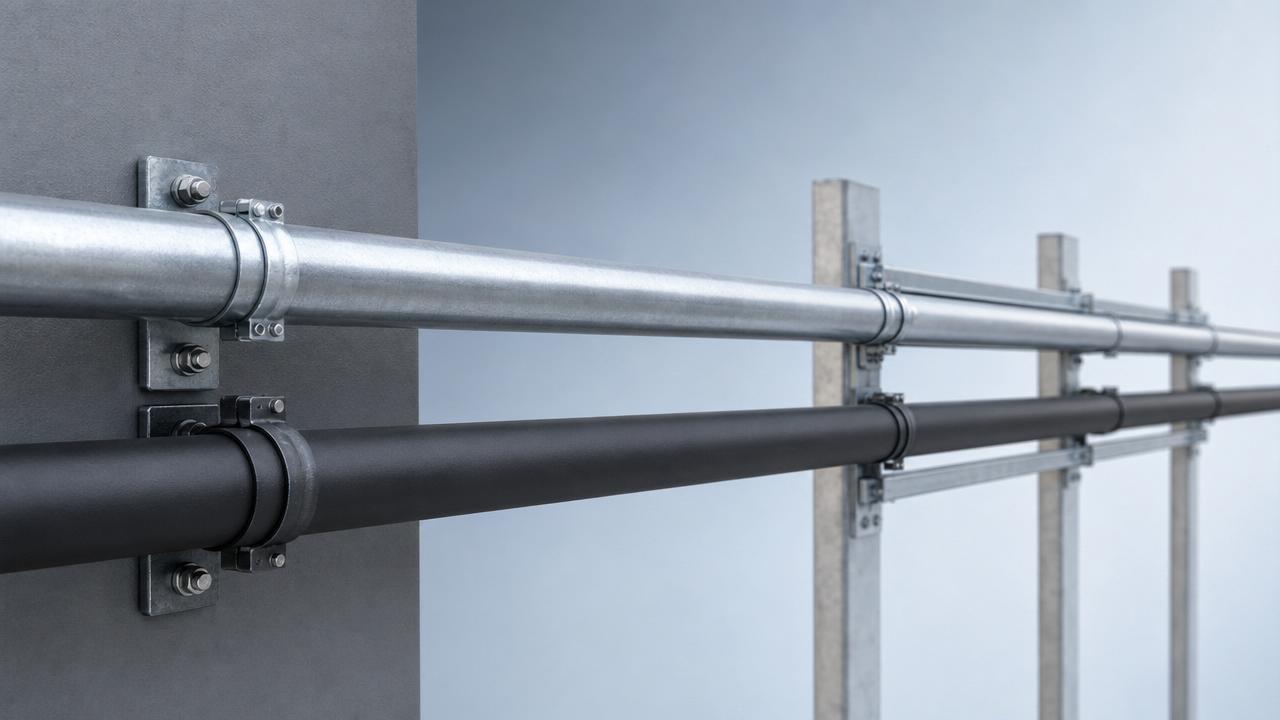 Galvanized steel pipe or black pipe for outdoor runs?