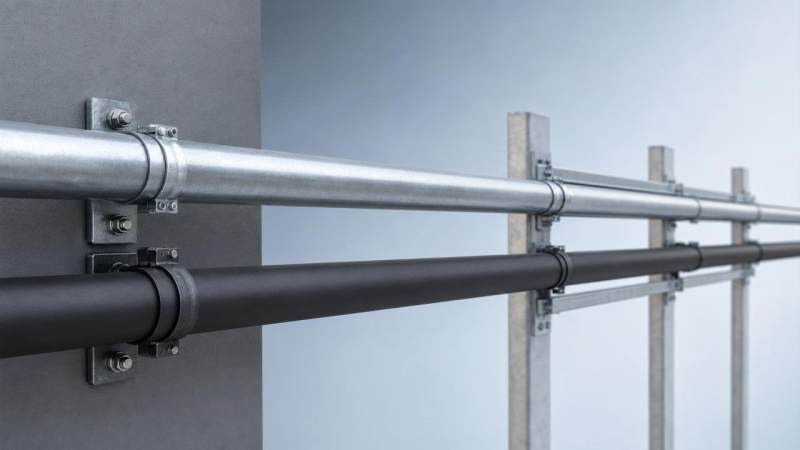 Galvanized steel pipe or black pipe for outdoor runs? Galvanized steel pipe or black pipe for outdoor runs?