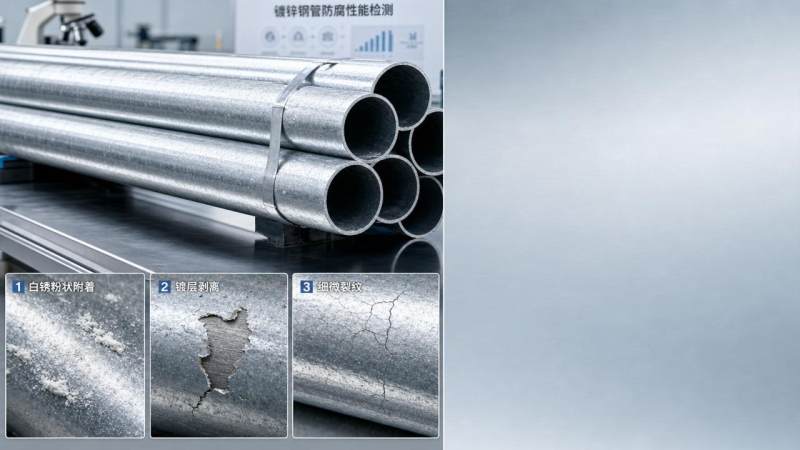 Common coating failures in galvanized pipe steel