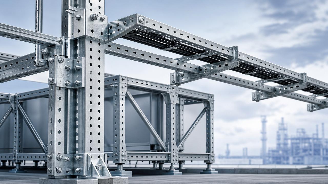 Galvanized Angle With Holes for Outdoor Support Systems