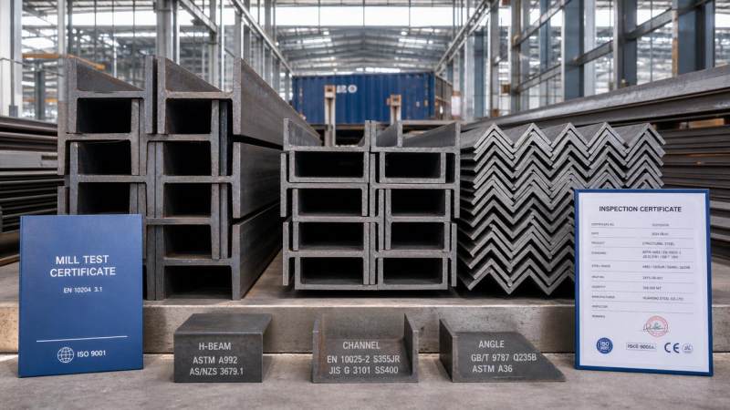 Which structural steel standards matter for export orders