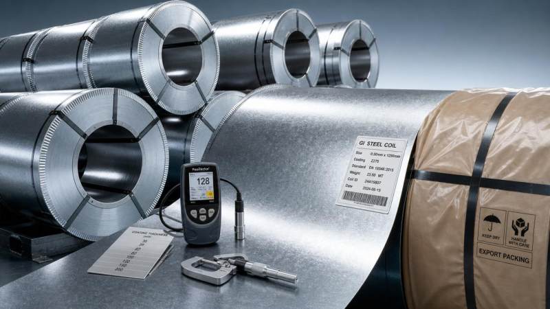 Hot dip galvanized coil quality checks that prevent claims