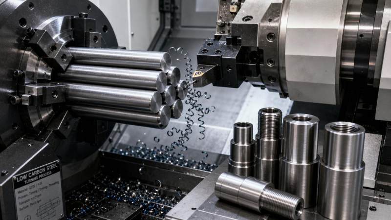 Is low carbon steel round bar good for machining