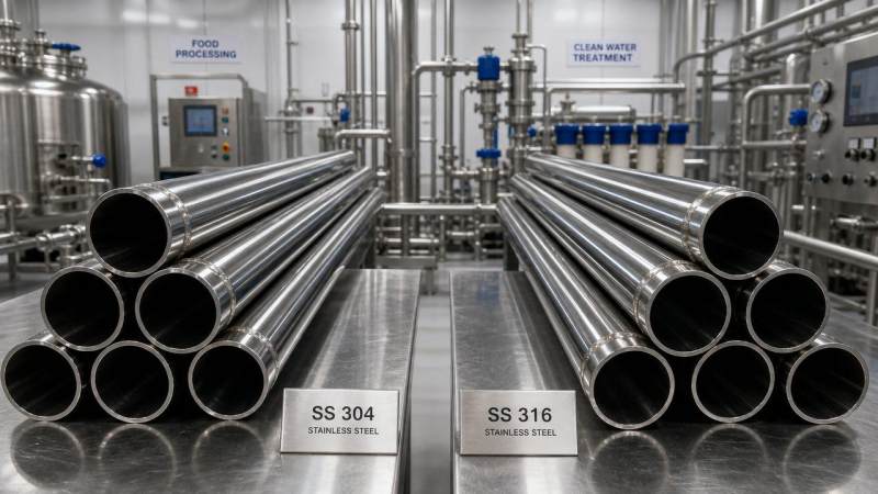 SS 304 Pipe vs 316 Pipe: Which One Fits Food, Water, and General Industrial Use?