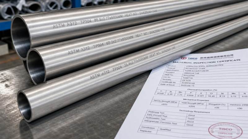 What Standards Apply to SS 304 Pipe? ASTM, AISI, and Mill Test Reports Explained