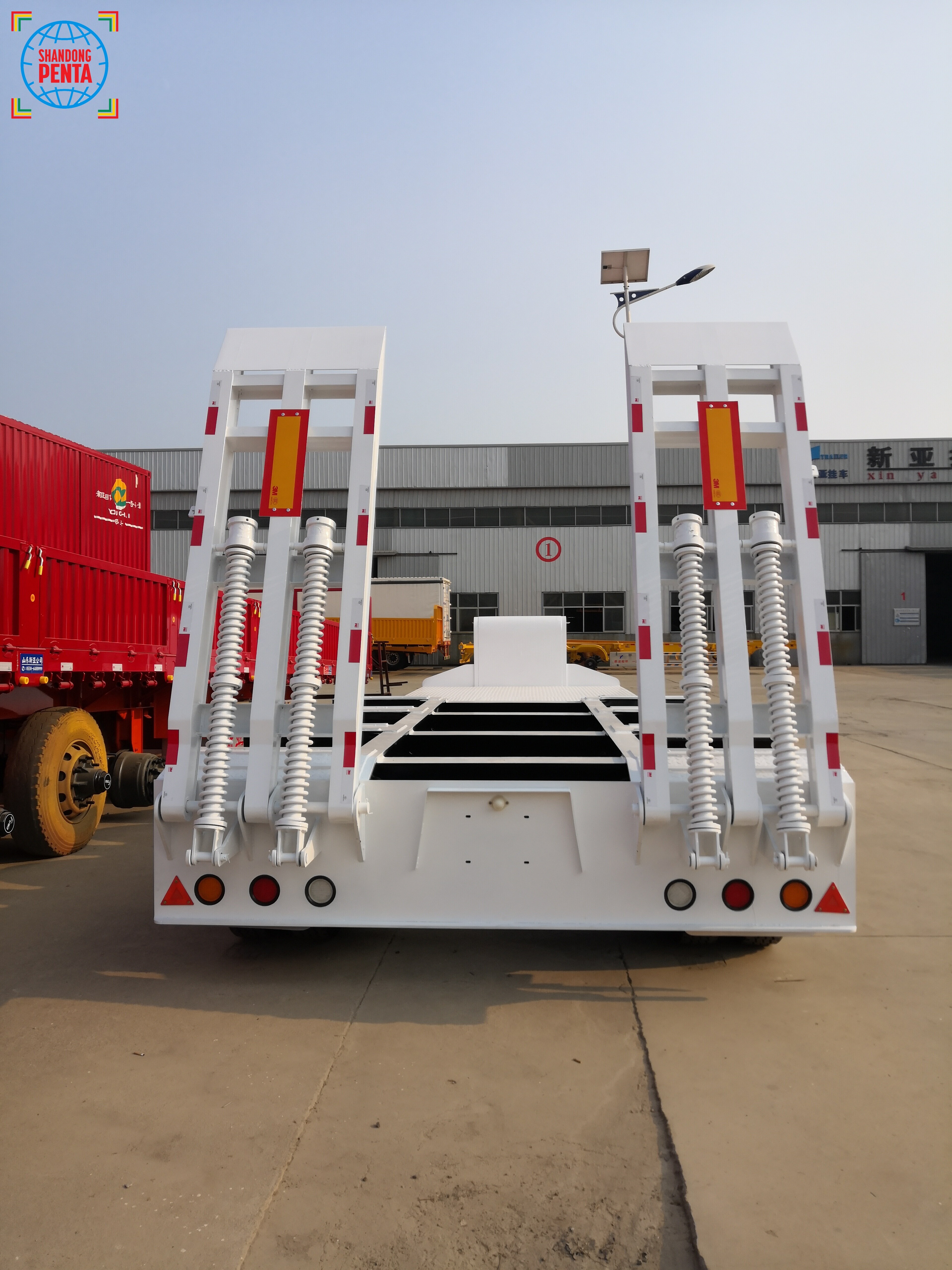 White- 3-Axle 16m Low Flatbed Semi-Trailer